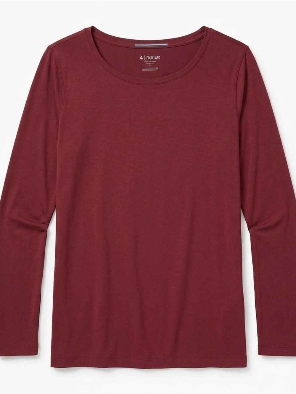 Fourlaps Stamina Long Sleeve Tee Maroon Red Size Large NWT